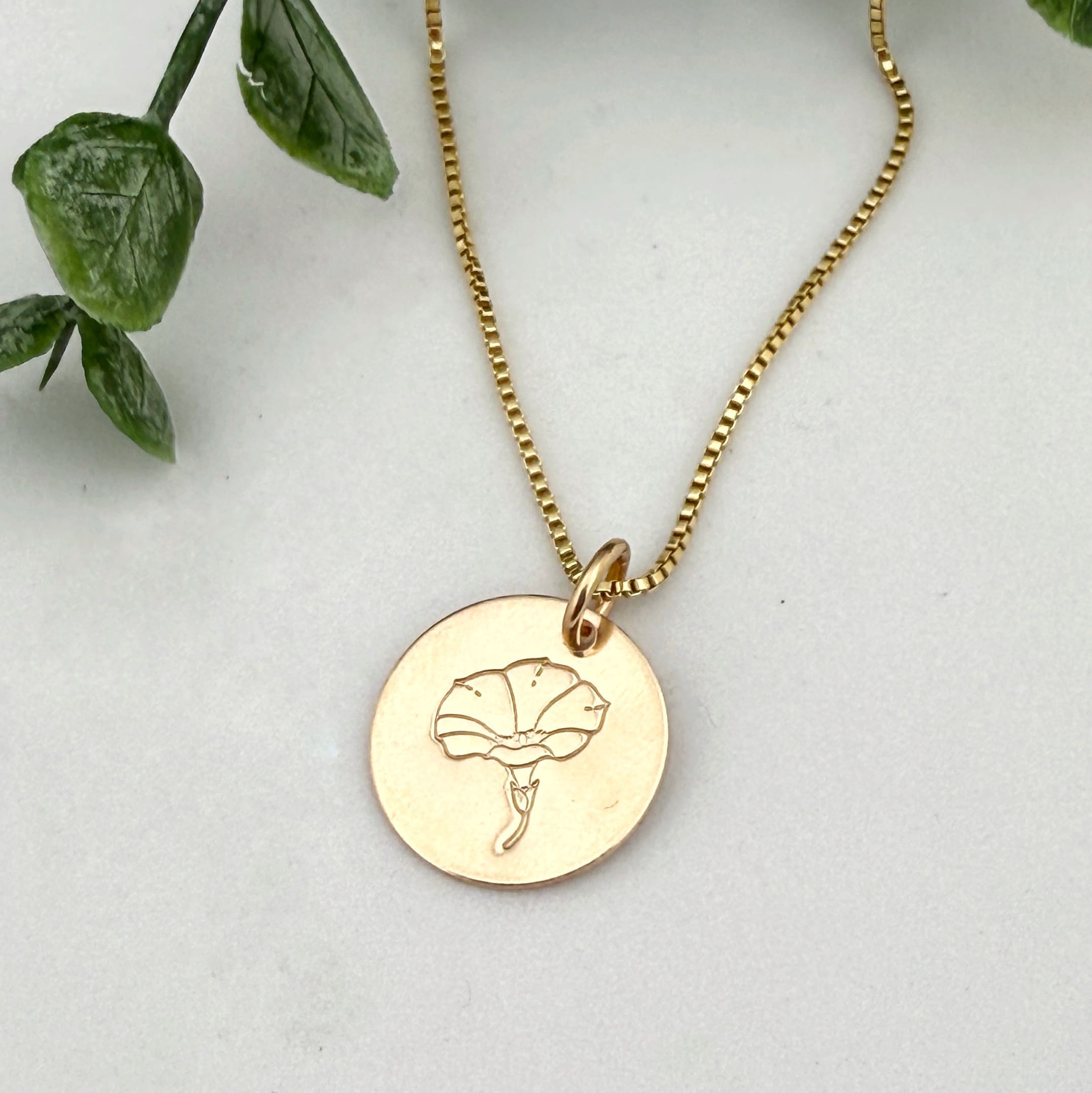 Gold Filled Monthly Birth Flower Necklace