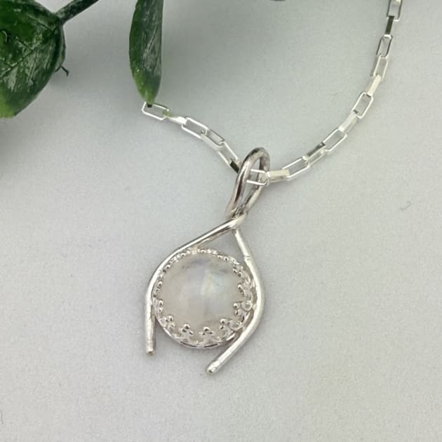 Moonstone Wish Sterling Silver Necklace