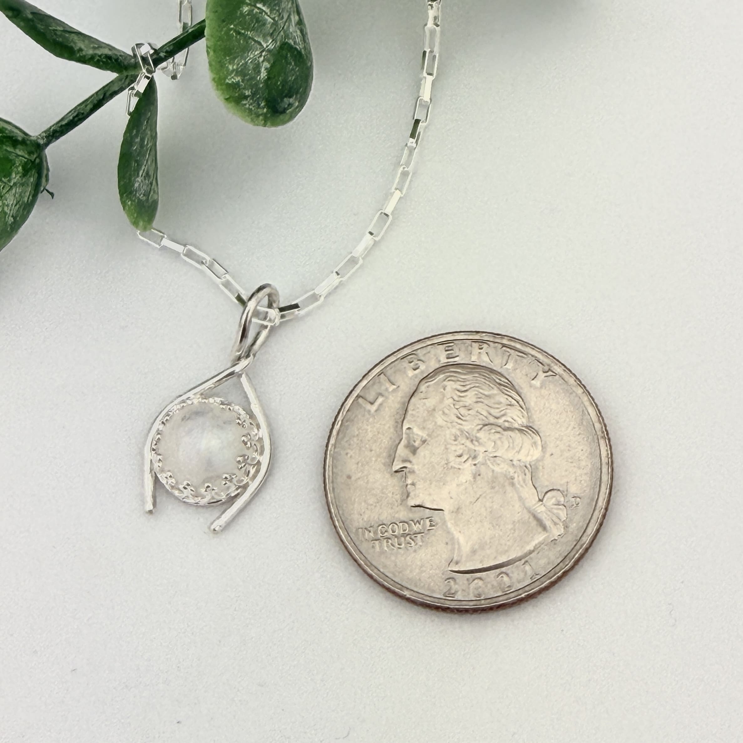 Moonstone Wish Sterling Silver Necklace - Image 2