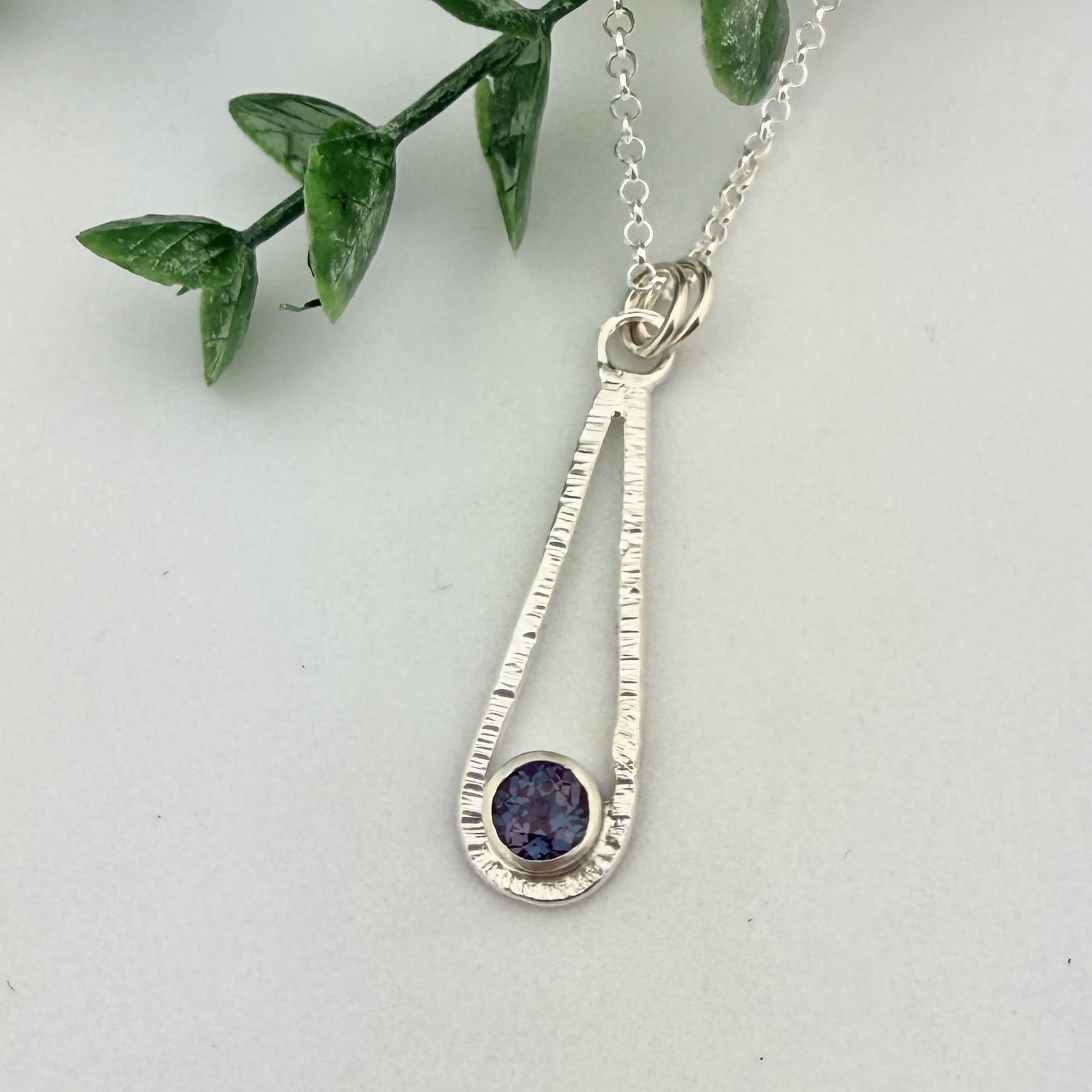 Alexandrite Sterling Silver Necklace