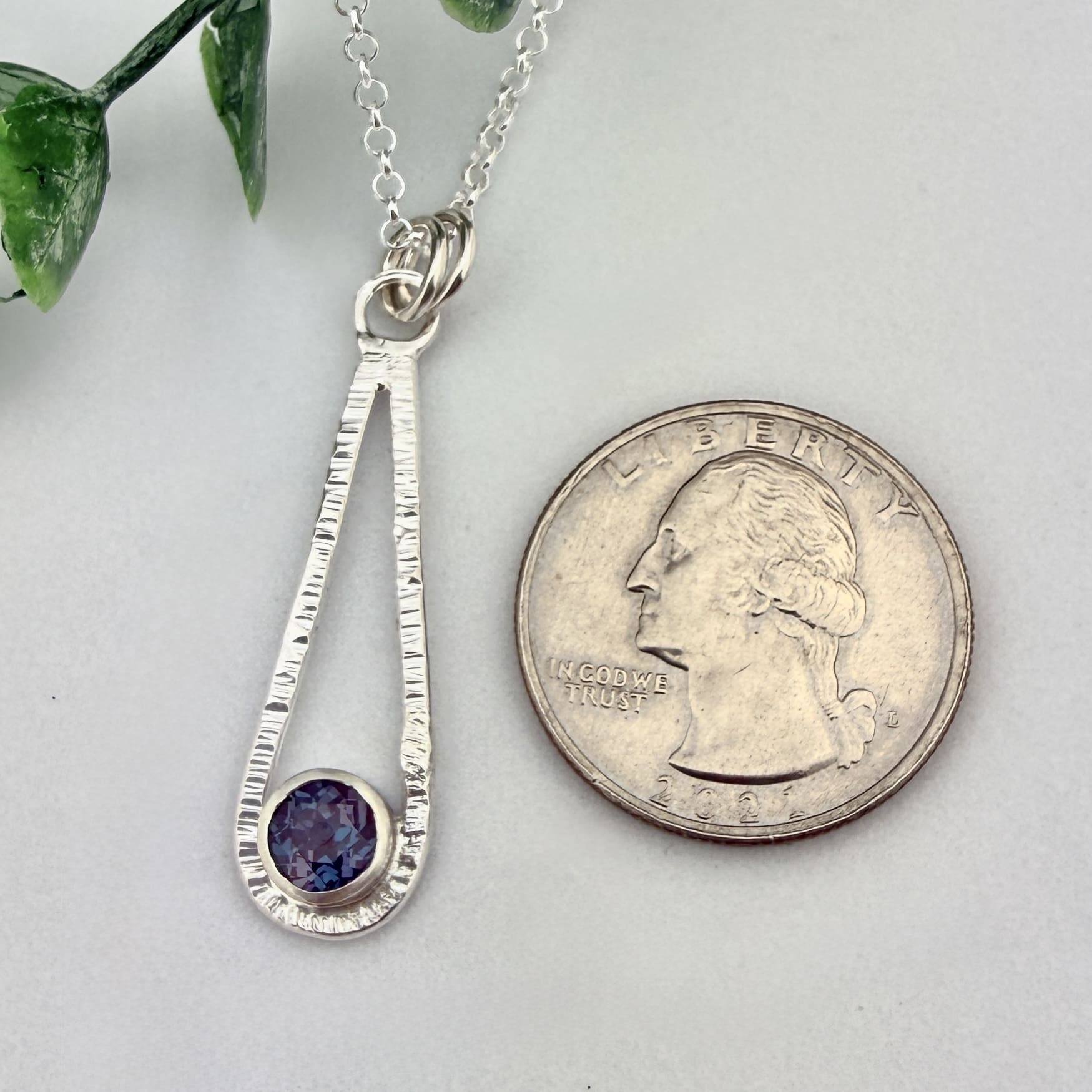 Alexandrite Sterling Silver Necklace - Image 2