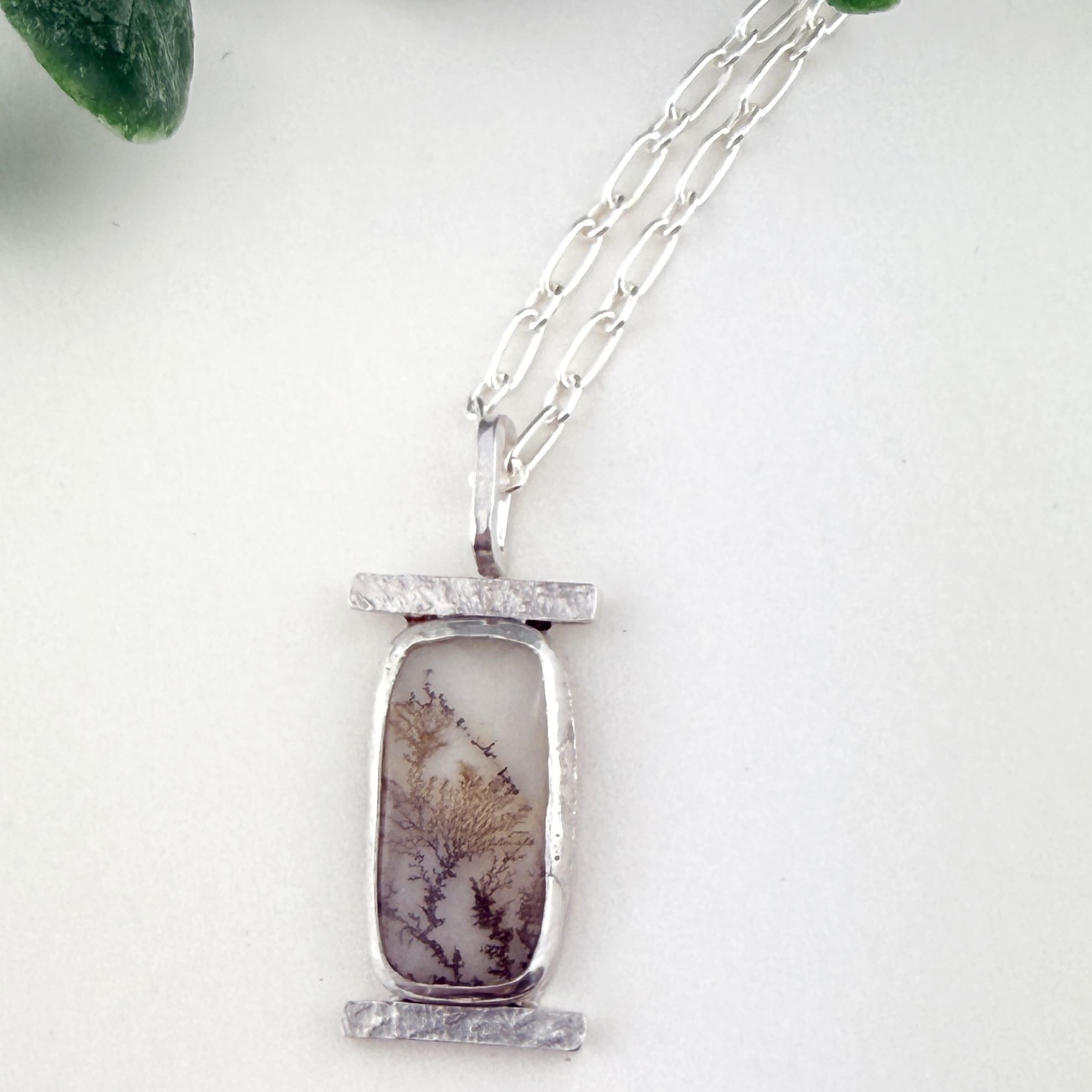 Dendritic Quartz Sterling Silver Necklace