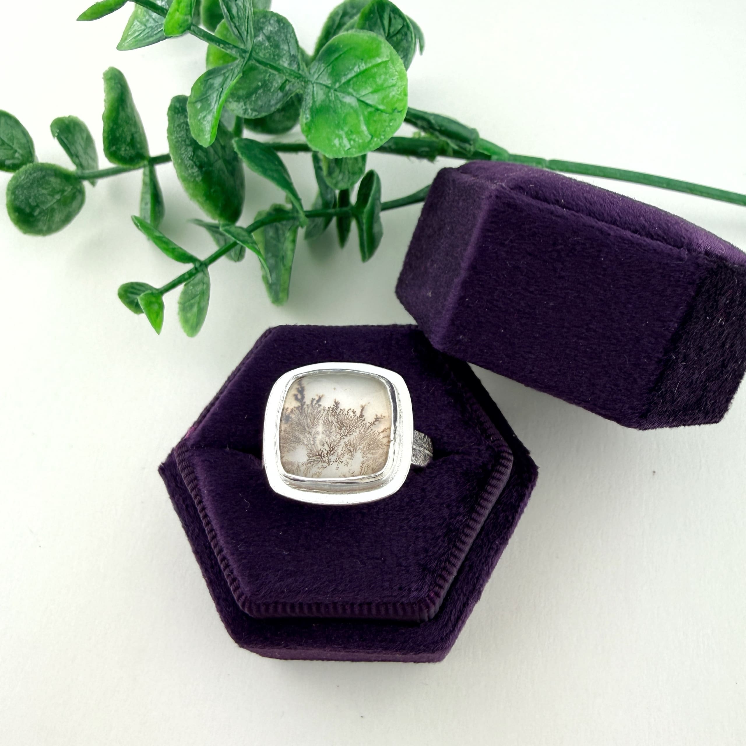 Dendritic Quartz Sterling Silver Ring - Image 3