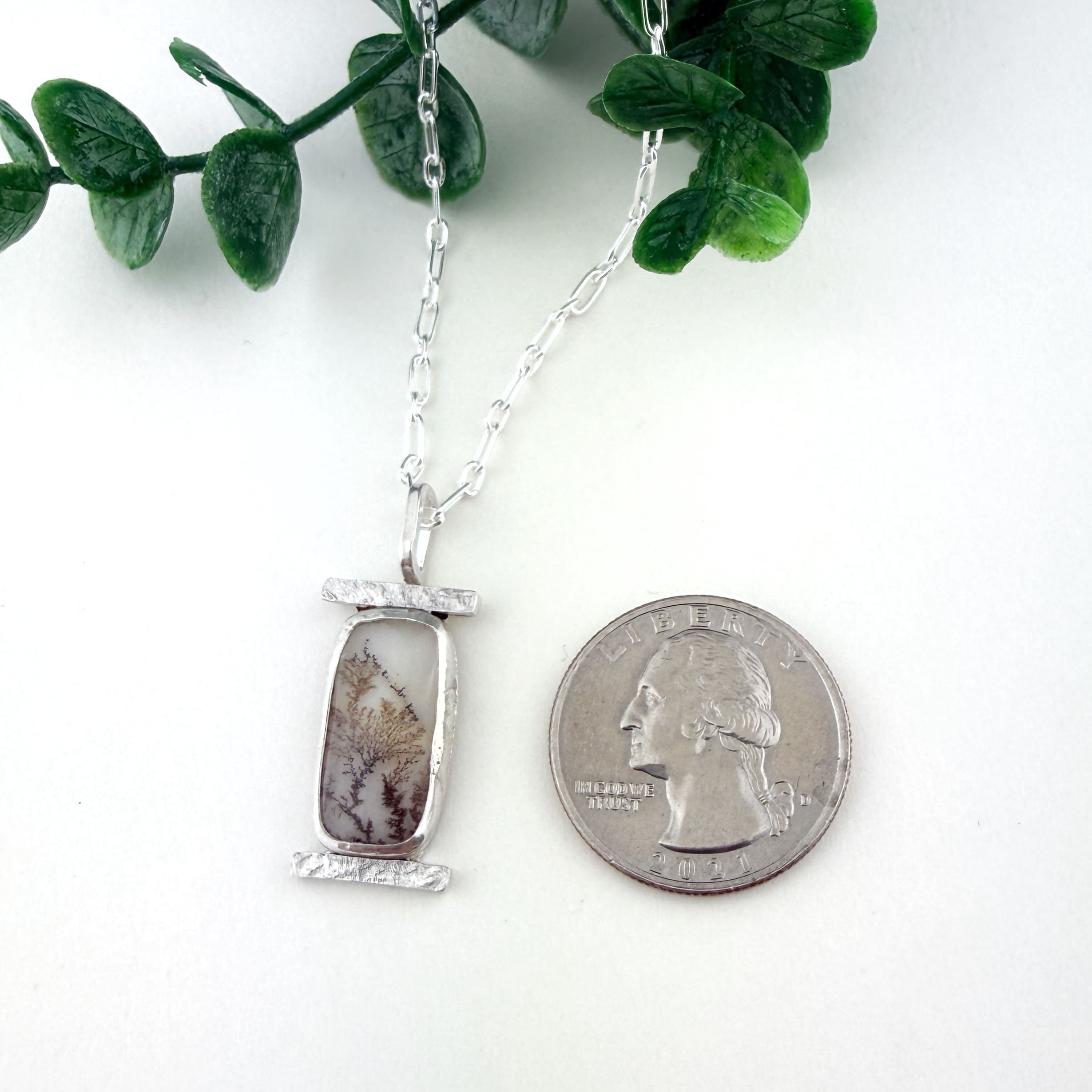 Dendritic Quartz Sterling Silver Necklace - Image 2