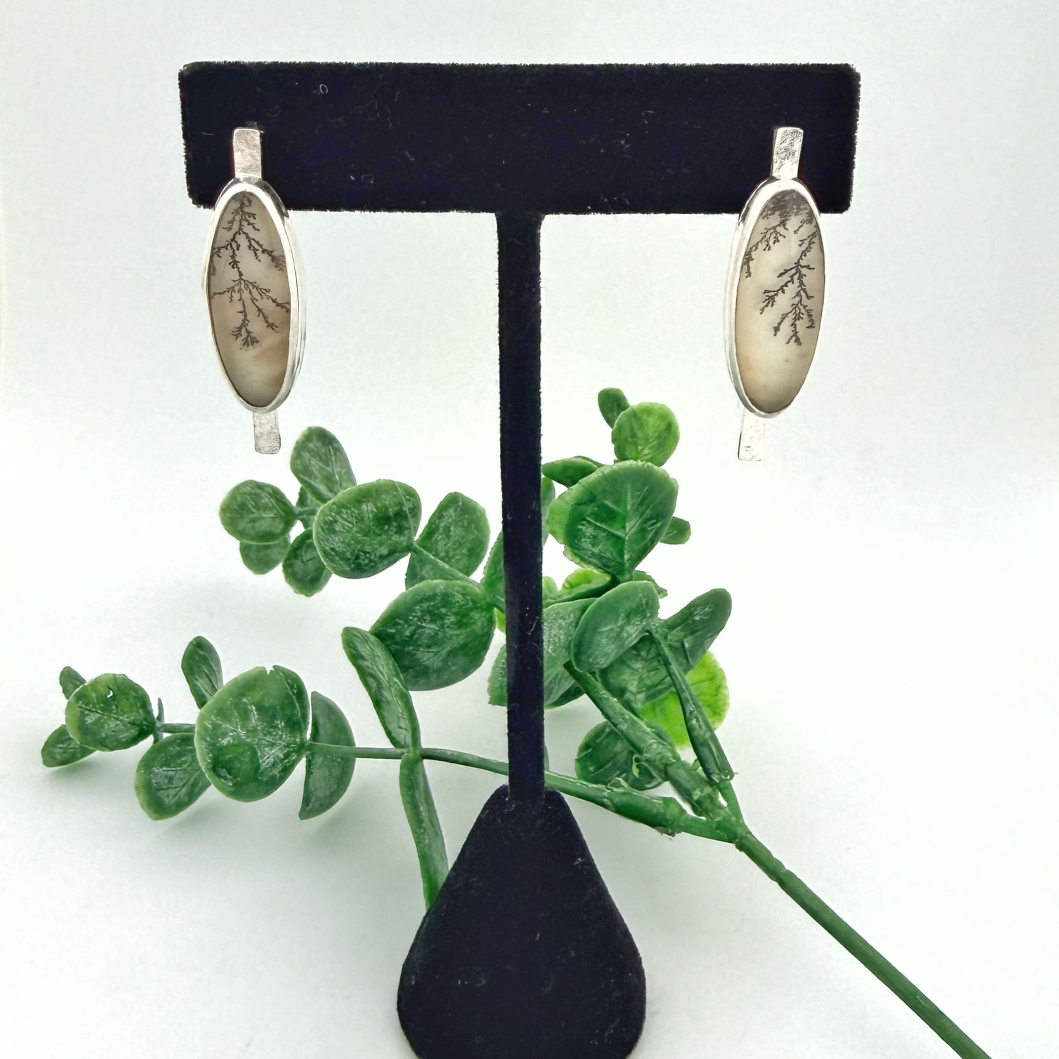 Dendritic Quartz Sterling Silver Earrings - Image 2